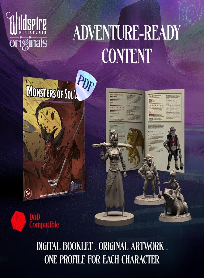 Wildspire Monsters Pack for DND Miniatures Booster Pack of 16 Bulk Monsters 28mm-32mm Scale Dungeons Dragons Accessories D&D Miniature DND Minis D D Figures Starter Set Tabletop Pathfinder Set - Image 3